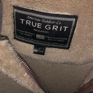 True Grit Mens Pebble Pile 1/4 zip Size L